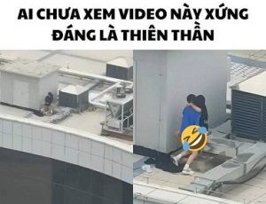 Trên sân thượng, họ chịch nhau